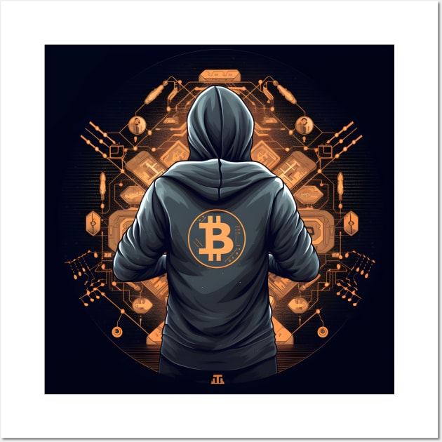 Bitcoin Millionaire Crypto Investor Wall Art by Grassroots Green